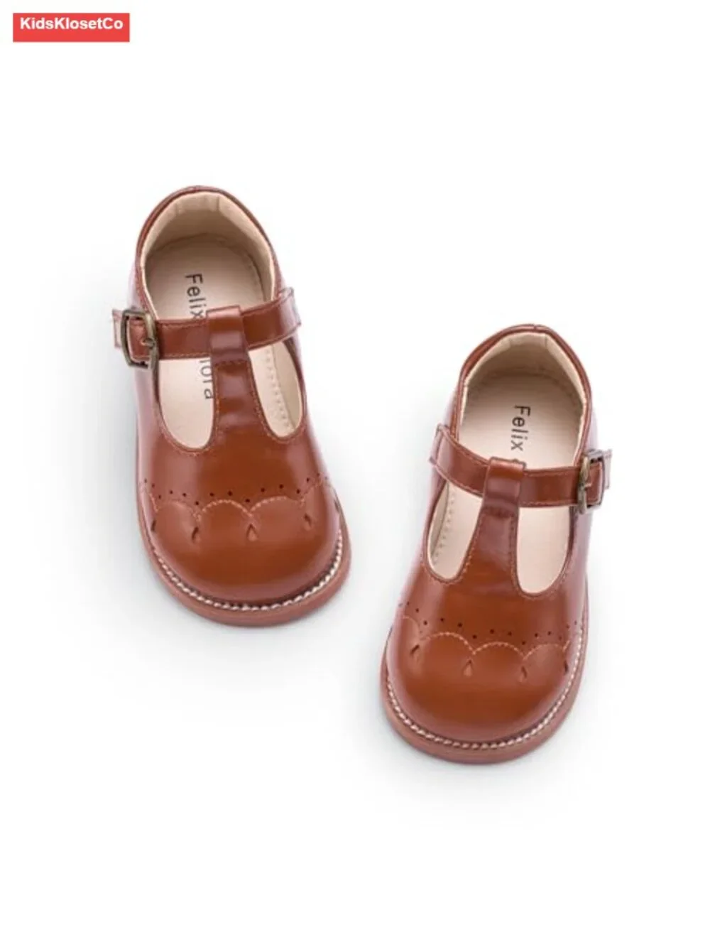 Toddler Girl Mary Jane Dress Shoes - School Oxford Flats with Hook & Loop